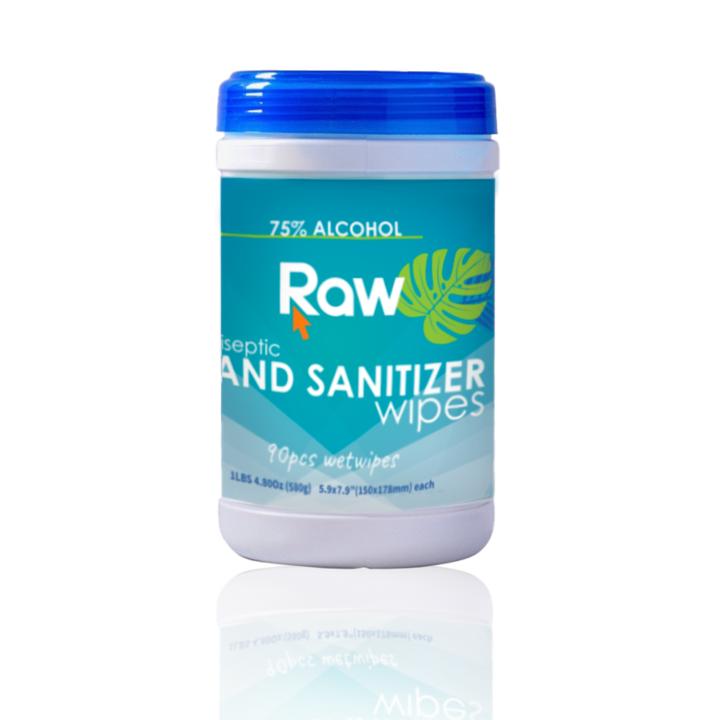 Raw brand Sanitizing Wipes - No Ammonia - 90 sheets