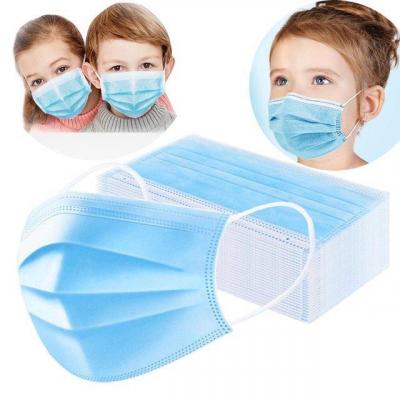 3-ply Disposable Kids Face Mask - Blue - Pack of 40