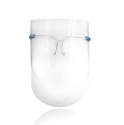 Disposable Face Shield with Plastic Glass Frame Attachment - Each