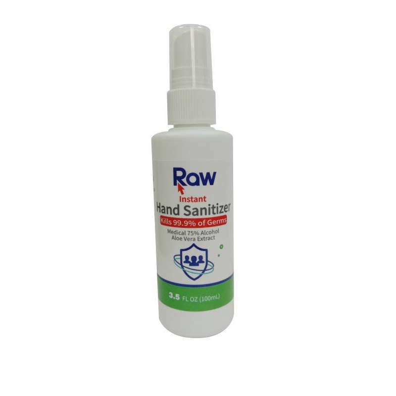 Hand Sanitizer Spray - Raw Brand - 100ml - Pack of 20