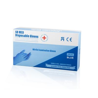 Medium Medical Nitrile Gloves - Blue - Clean Med - Pack of 100
